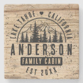 ファミリーキャビン素朴マウンテンロッジ |木目の効果 ストーンコースター (正面)