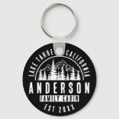 ファミリーキャビン素朴マウンテンロッジ |黒 キーホルダー (正面)