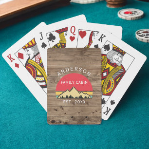 ファミリーキャビン素朴レトロツリーズファミリー名 トランプ