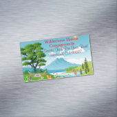 ファミリーキャンピングサマーアドベンチャー自然インスパイア- マグネット名刺 (インサイチュ)