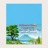 ファミリーキャンピングサマーアドベンチャー自然インスパイア- 名刺 (外部フラット)