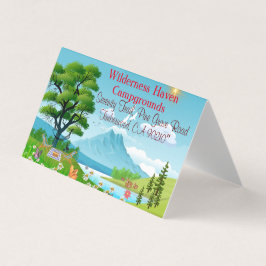 ファミリーキャンピングサマーアドベンチャー自然インスパイア- 名刺