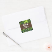 ファミリーキャンピングトリップグリーンサマー懇親会バケーション スクエアシール (封筒)