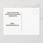 ファミリーキャンピングトリップグリーンリーフ懇親会招待状 ポストカード (裏面)