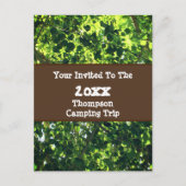 ファミリーキャンピングトリップグリーンリーフ懇親会招待状 ポストカード (正面)