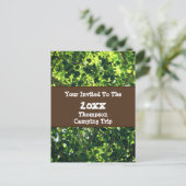 ファミリーキャンピングトリップグリーンリーフ懇親会招待状 ポストカード (スタンド正面)