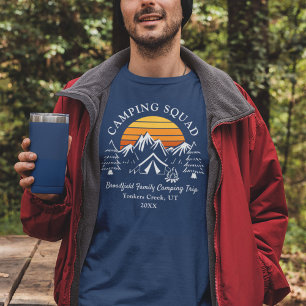 ファミリーキャンピングバケーションカスタムパパマッチングキャンプ Tシャツ