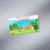 ファミリーキャンピングプロモーションカード自然インスパイア- マグネット名刺 (インサイチュ)