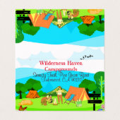 ファミリーキャンピングプロモーションカード自然インスパイア- 名刺 (外部フラット)