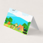 ファミリーキャンピングプロモーションカード自然インスパイア- 名刺 (裏面)