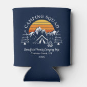 ファミリーキャンピングマッチングカスタムレトロキャンプトリップ 缶クーラー (裏面)