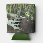 ファミリーキャンピングマラードダックフォト自然 缶クーラー (裏面)