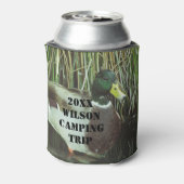 ファミリーキャンピングマラードダックフォト自然 缶クーラー (缶裏面)