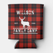 ファミリーキャンプカニンガムスコットランドタータンチェックルンバージャック 缶クーラー (正面)