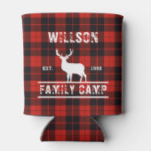 ファミリーキャンプカニンガムスコットランドタータンチェックルンバージャック 缶クーラー (裏面)