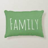 ファミリーキュートグリーンホームデコラーレダンインスパイアン アクセントクッション (正面)