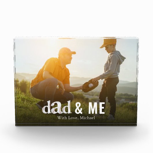 ファミリーキュート引用文シンプルパパ野球 フォトブロック (正面)