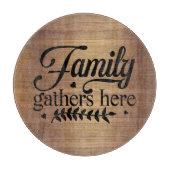 ファミリーギャザー木製のカットボード カッティングボード (正面)