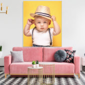 ファミリーギャラリーフルフォトポートレート キャンバスプリント (インサイチュ (リビング))