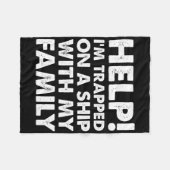 ファミリークおもしろいルーズシャツマッチングバケーションクルーシ フリースブランケット (正面(横))