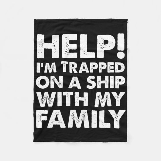 ファミリークおもしろいルーズシャツマッチングバケーションクルーシ フリースブランケット (正面)