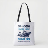 ファミリークおもしろいルーズバケーションビーチホリデイ トートバッグ (正面)
