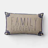 ファミリークォーターベージュリフェイクネン&ブルーフレーム2 ランバークッション (裏面)