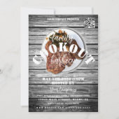 ファミリークックアウトバーベキューステーキイベントパーティーフライヤー 招待状 (正面)