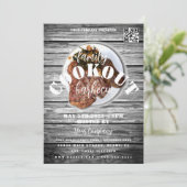 ファミリークックアウトバーベキューステーキイベントパーティーフライヤー 招待状 (スタンド正面)