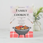 ファミリークックカラフルー花火グリルパーティー 招待状 (スタンド正面)