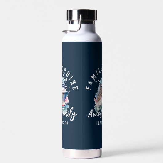 ファミリークパーソナライズされたルーズグループバケーション ウォーターボトル (右面)