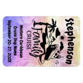 ファミリークパーソナライズされたルーズドアデコール マグネット (横)