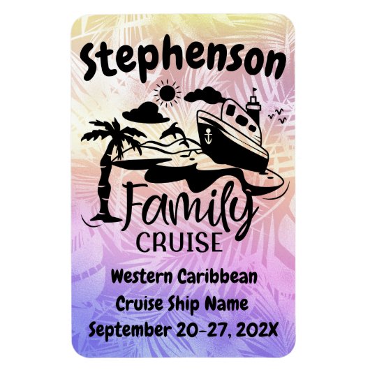 ファミリークパーソナライズされたルーズドアデコール マグネット (縦)