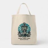 ファミリークパーソナライズされたルーズバケーションシーズザデイ トートバッグ (裏面)