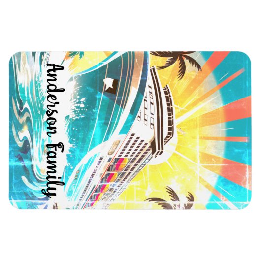 ファミリークパーソナライズされたルーズマグネット マグネット (横)