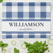 ファミリークラシックブループレイド キッチンタオル (折り畳み)