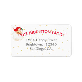 ファミリークリスマスすてきサンタクロース ラベル