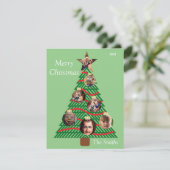 ファミリークリスマスオーナメントホリデーカード シーズンカード (スタンド正面)