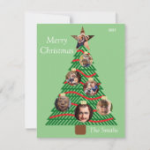 ファミリークリスマスオーナメントホリデーカード シーズンカード (正面)