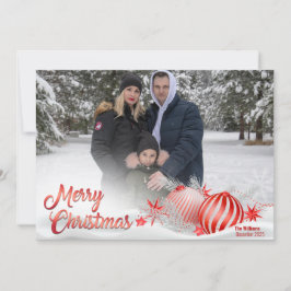 ファミリークリスマスオーナメントホリデーフォトカード シーズンカード