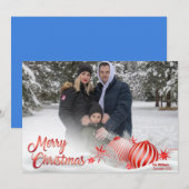 ファミリークリスマスオーナメントホリデーフォトカード シーズンカード (正面/裏面)