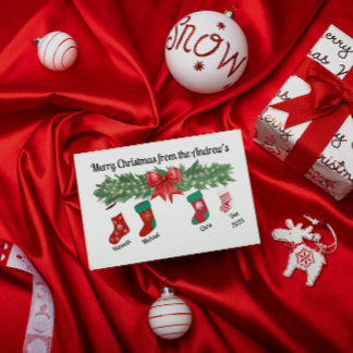 ファミリークリスマスカード – ベビーのお知らせ シーズンカード