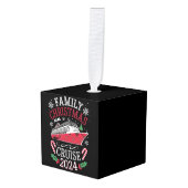 ファミリークリスマスクルーズスクワッド2024マッチング衣装 キューブオーナメント (正面アングル)