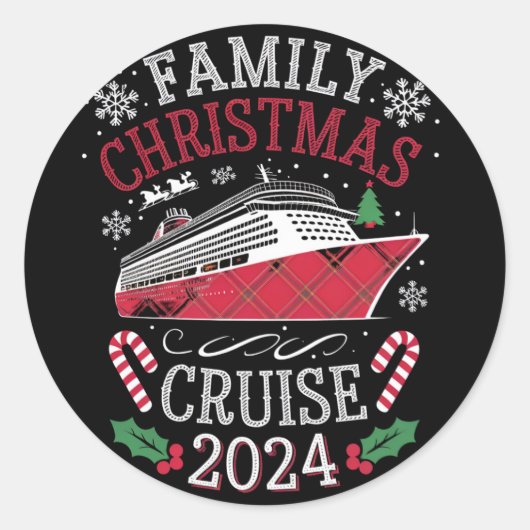 ファミリークリスマスクルーズスクワッド2024マッチング衣装 ラウンドシール (正面)