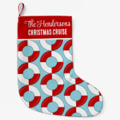 ファミリークリスマスクルーズライフベルパターン(の模様が)あるト スモールクリスマスストッキング (正面)
