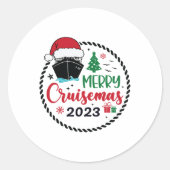 ファミリークリスマスクルーズ2023クルーゼメリーマスクリスマス ラウンドシール (正面)