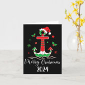 ファミリークリスマスクルーズ2024クルーゼメリーマスクリスマス カード (黄色い花)