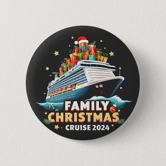 ファミリークリスマスクルーズ2024マッチング衣装 缶バッジ (正面)
