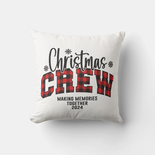 ファミリークリスマスクルー2024 Tシャツ クッション (正面)