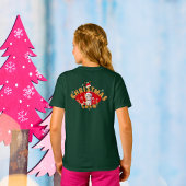 ファミリークリスマスサンタギンガーブレッドレターBガール Tシャツ